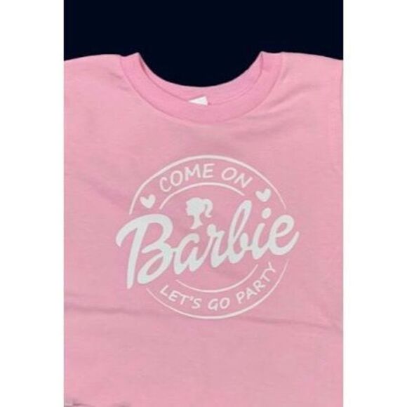 UNBRANDED BARBIE - 🎉HPx2🎉 NWT - L Sz S Tee. Pink Graphic Barbie Short Sleeve - Picture 2 of 11